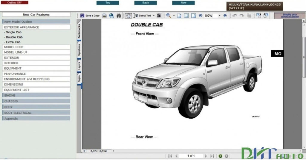 TOYOTA HILUX 2005 2011 SERVICE REPAIR INFORMATION 