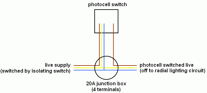 Wiring A Photocell Switch Unit But Not inline