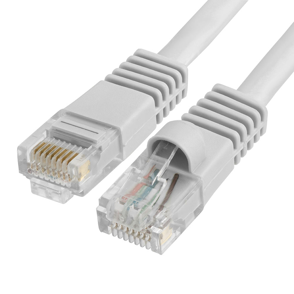 Gray CAT 5E RJ45 CCA Ethernet LAN Network Cable Cord 50 Ft